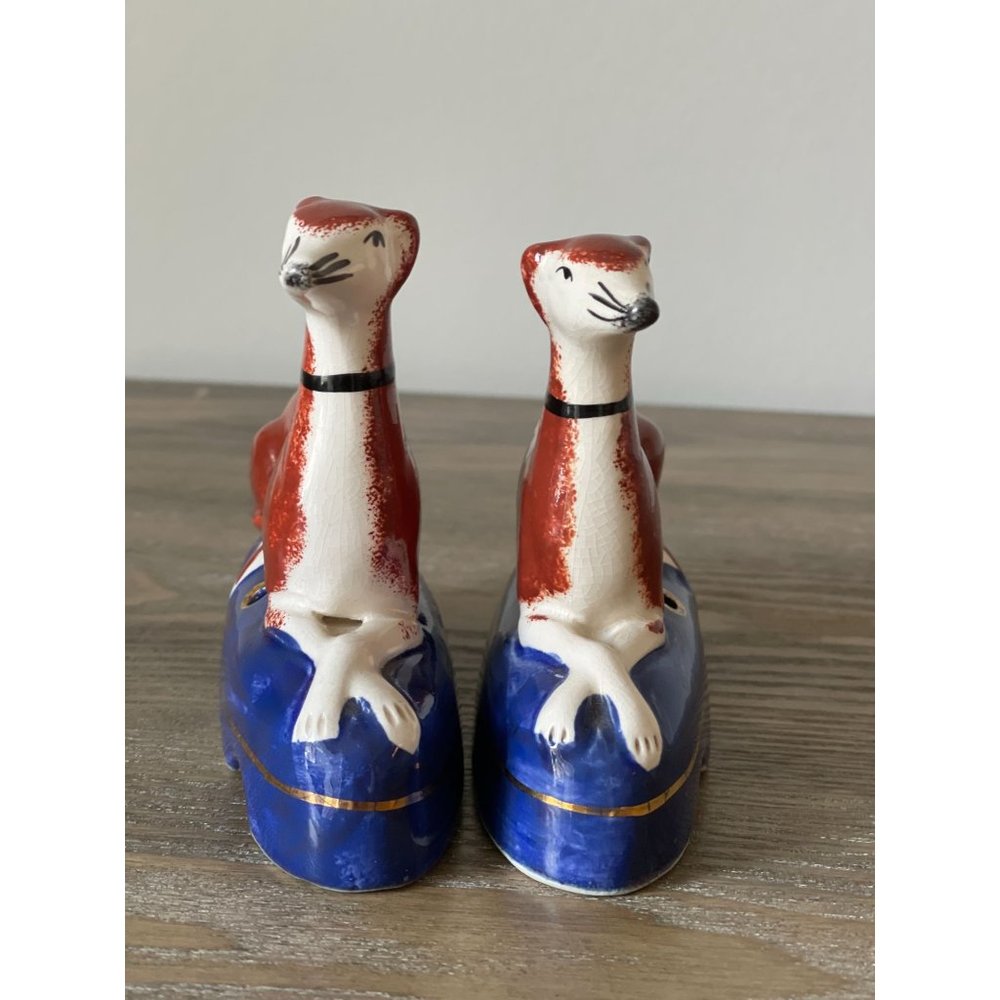 Whippet Porcelain Pen/Quill Holder , Staffordshire
